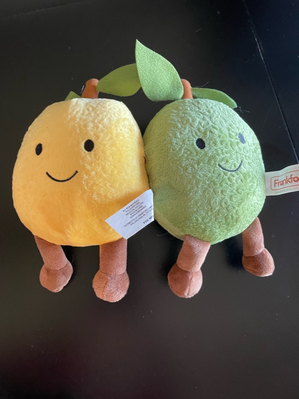Frankford Candy "You're My Main Squeeze" Valentine's Day plush lemon lime pair